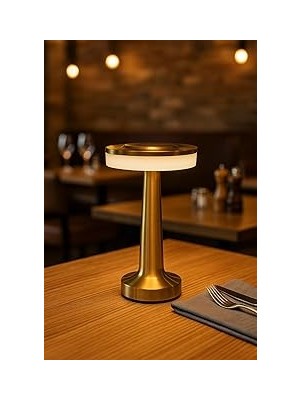 Nacario Oslo Gold Şarjlı Dokunmatik Masa Lambası – 3 Renk Modu (6500K/3200K/AMBER), Dimlenebilir, Type-C Ka
