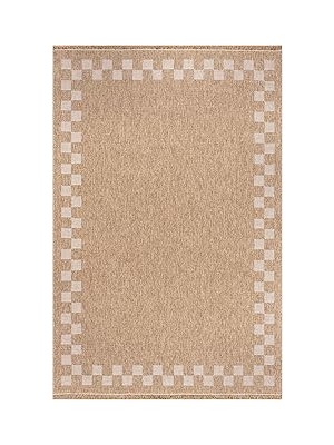 Nacario Fibra Krem Halı Kilim Salon Oturma Odası Yolluk Yatak Odası Koridor Halısı A0705A, 50 x 80