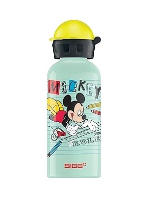 Nacario Sigg - Kbt Mickey Mouse School Alüminyum Içecek Şişesi, Sızdırmaz Kırılmaz, Tüy Kadar Haf