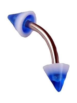 Nacario Rouge Moulin Curved Barbel Çelik Spike Piercing TDGR00896