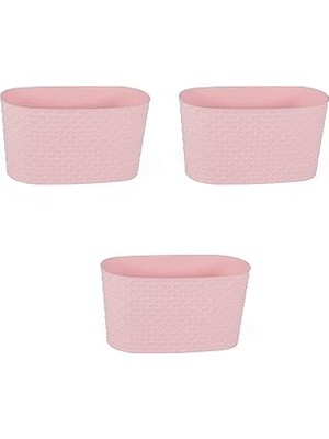 Nacario Dekoratif Kapadokya Saksı (Pastel Pembe) 3 Adet