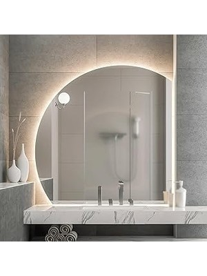 Nacario 3 Farklı Işık Rengi Seçeneğiyle Tam Boy LED Arkadan Aydınlatmalı Banyo Aynası, 50/60/70/80 cm (19.7