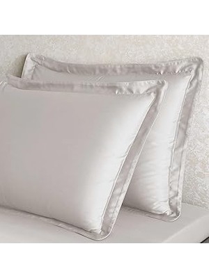 Nacario Linens x Tencel™ Lyocell 2'li Volanlı Yastık Kılıfı Bej