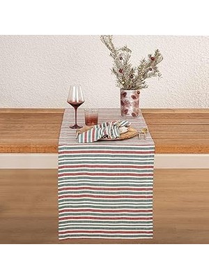 Nacario Chakra Bande Runner 50X180 cm Ekru/yeşil