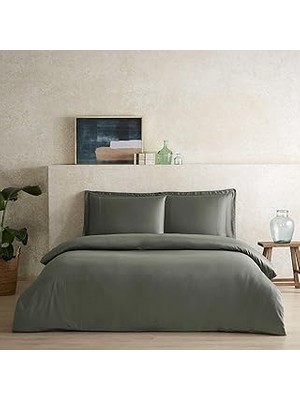 Nacario Linens x Tencel™ Lyocell Süperking Nevresim Kılıfı Yeşil