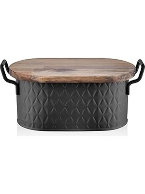 Nacario The Mia Prizma Ekmek Saklama Kabı Siyah 40X22X18 cm