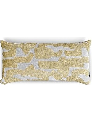 Nacario Piloti - Yellow Stone Series - Sarı Jakar Desenli Dikdörtgen Dekoratif Kırlent/yastık Kılıfı 30X60