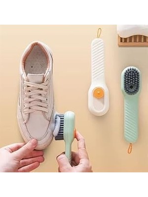 Nacario Deterjan Hazneli Süet Bot Nubuk Ayakkabı Temizleme Fırçası Mutfak Banyo Fırçası Çok Amaçlı