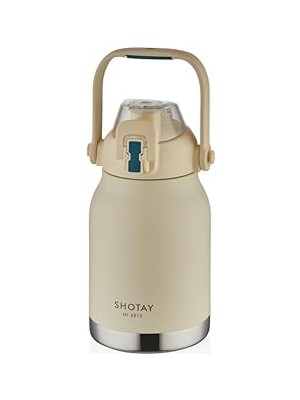 Nacario Shotay Çelik Termos Matara Phone Holder 1000ML Beyaz