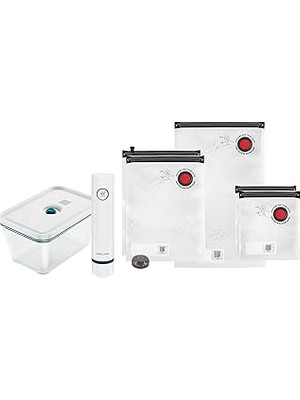 Nacario Zwilling Fresh & Save Vakumlu Başlangıç Seti, Cam, 7 Parçalı, Kutu, Pompa Torba Dahil, La Mer