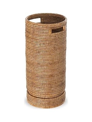 Nacario Kouboo La Jolla Rattan Yuvarlak Şemsiye Tutucu ile Su Catch, Bal Rengi Kahverengi _ P, Honigbraun,
