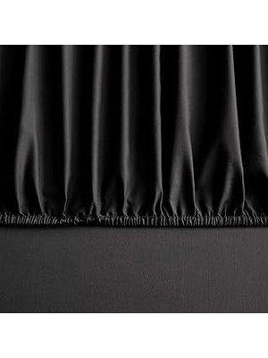 Nacario Linens Mix&match Pamuk Saten Çift Kişilik Lastikli Çarşaf Siyah