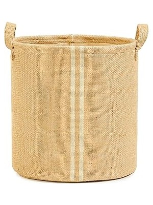 Nacario Textile Çizgili Jüt Sepet 30 x 31 cm