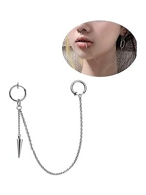 Nacario Mızrak Sallantılı Dudaktan Kulağa Piercing