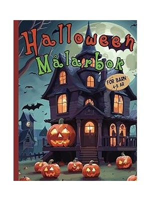 Nacario Independently Published Halloween Målarbok För Barn 4-8 År: Coola Halloween-Motiv (Fladdermöss, Pum