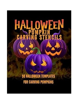 Nacario Independently Published Pumpkin Carving Stencils: Over 50 Easy To Use Scary And Spooky Halloween Pu