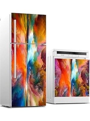 Nacario Buzdolabı Bulaşık Makinası Beyaz Eşya Sticker Kaplama Gerçeklik