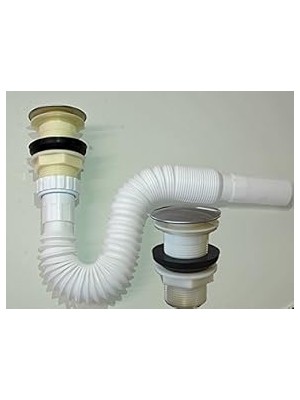 Nacario Ekershop Esnek Sifon Gider Garnitürü Pop Up Tahliye Vanası Tahliye Lavabo