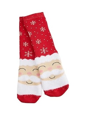 Nacario Noel Baba Desenli Havlu Yılbaşı Çorabı