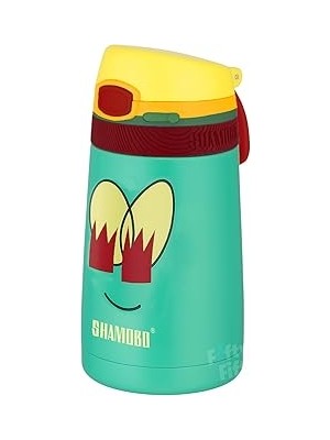 Nacario Fiftyfifty Çocuk 350 ml Pipetli Paslanmaz Çelik Termos Bpa Içermez 7 Renk (Açık Yeşil)
