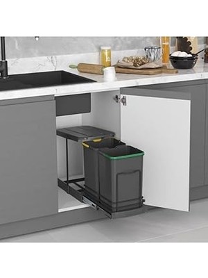 Nacario Starax Tls. Raylı Plastik Gövde Kovası 12 12 Lt.-Antrasit Çok Renkli Tek Ebat Zsx S-2392-A
