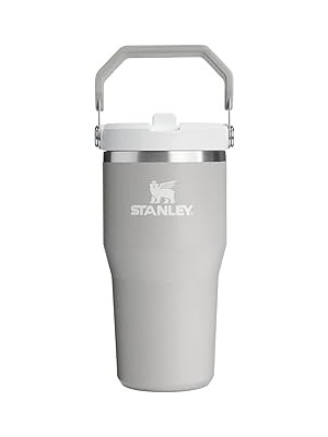 Nacario Iceflow Flip Straw Tumbler Pipetli Termos Bardak, 0.60 Litre, Gri (Ash)