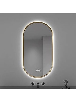 Nacario Ayarlanabilir 3 Renkli LED Banyo Aynası, Buğu Önleyici, Entegre Aydınlatma, Hafıza Fonksiyonu, Zama