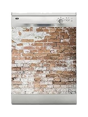 Nacario Bulaşık Makinesi Sticker Kaplama Beyaz Eşya Kaplama Tuğla Duvar