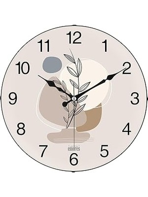 Nacario Emores 36 cm Gerçek Cam Sessiz Mekanizma Duvar Saati