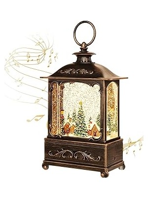 Nacario Noel Feneri, Yanan Noel Kar Küresi Fener-Usb + Müzik Noel Su Feneri Kar Küresi Taşınabilir Yaratıcı