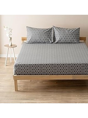 Nacario Soley | Mix & Match | Blanj |%100 Pamuklu Tek Kişilik Çarşaf Seti Antrasit