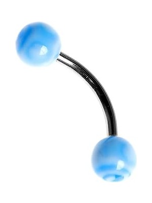 Nacario Rouge Moulin Curved Barbel 316 L Bioplast Piercing TDGR00844,