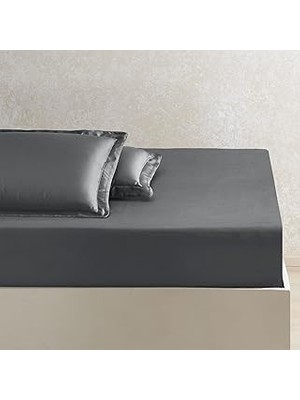 Nacario Linens x Tencel™ Lyocell King Lastikli Çarşaf Antrasit