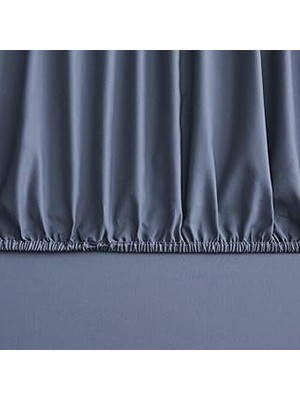 Nacario Linens Mix&match Pamuk Saten Tek Kişilik Lastikli Çarşaf Indigo