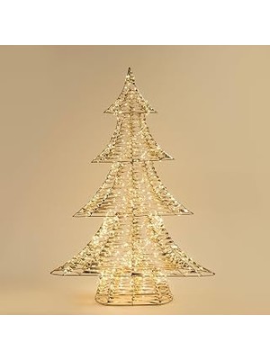 Nacario Ulu LED Işıklı Ağaç Dekor 150 cm Altın