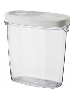 Nacario Vakumlu Kapaklı Saklama Kabı Beyaz Silikon Kauçuk Beyaz 8X18 cm 1 Adet Orta Boy