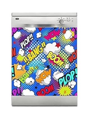 Nacario Bulaşık Makinesi Sticker Kaplama Beyaz Eşya Kaplama Bang Boom