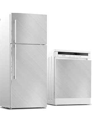 Nacario Buzdolabı Bulaşık Makinası Beyaz Eşya Sticker Kaplama Metal Plaka Desen