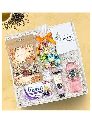 Nacario Bitki Çayı & Lavi Çikolata & Kolonya & El Vucüt Kremi & Pastil Hediye Seti