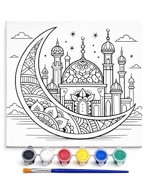 Nacario Ramazan Desenli Tuval Etkinlik Boyama Ramazan Süsleri, Ramazan Süsü, Ramazan Süslemeleri Dekarasyon