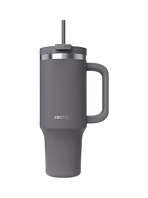 Nacario Contigo Üniseks Yetişkin Streeterville Tumbler Pipetli Yalıtımlı Su Şişesi, 1.2l, Antrasit