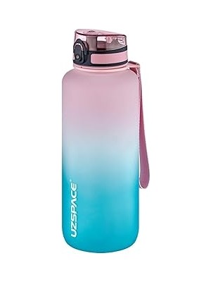 Nacario Uzspace Motivasyon Matarası 1500 ml Mega Büyük Boy Çift Renk 8 Farklı Renk
