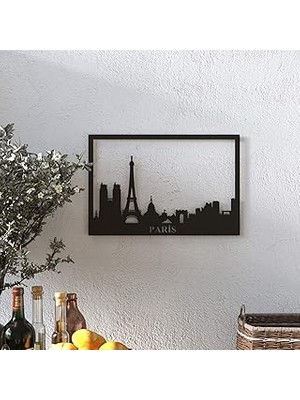Nacario Yurudesign Kesim Metal Duvar Tablo Paris 30 * 45