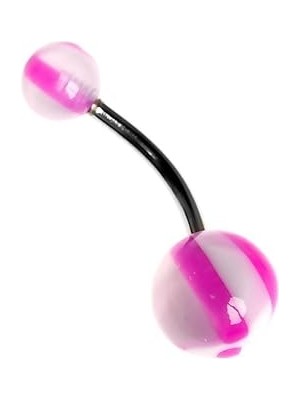 Nacario Rouge Moulin Bioplast Göbek Piercing TDGR00657, Mor