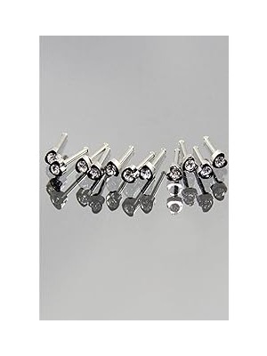 Nacario Rouge Kadın Gümüş Moulin Taşlı Şeklinde Hızma Piercing