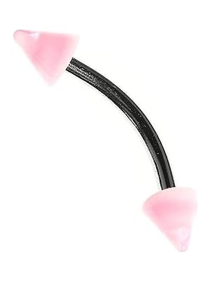 Nacario Rouge Moulin Curved Barbel Çelik Spike Piercing TDGR00915