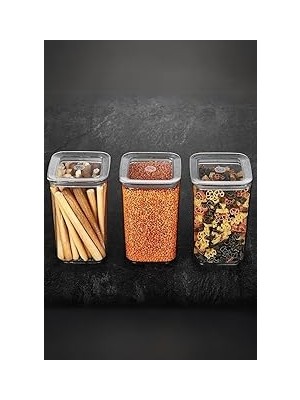 Nacario Vip Ahmet Sude Kare Saklama Kabı 3 x 1200 Ml, Şeffaf