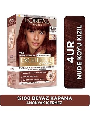 Nacario Paris Excellence Creme Nude Renkler Saç Boyası – 4ur Nude Koyu Kızıl