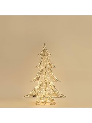 Nacario Ulu LED Işıklı Ağaç Dekor 98 cm Altın