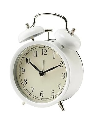 Nacario Dekad Analog Nostalji-Alarmlı Saat Çanlar Çalar Saat ile Metal Kasa Ön Cam – G x D x Y 10 x